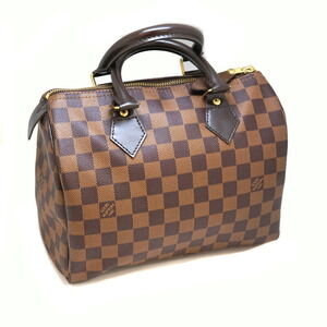 Louis Vuitton Speedy Handbag Brown Damier Leather